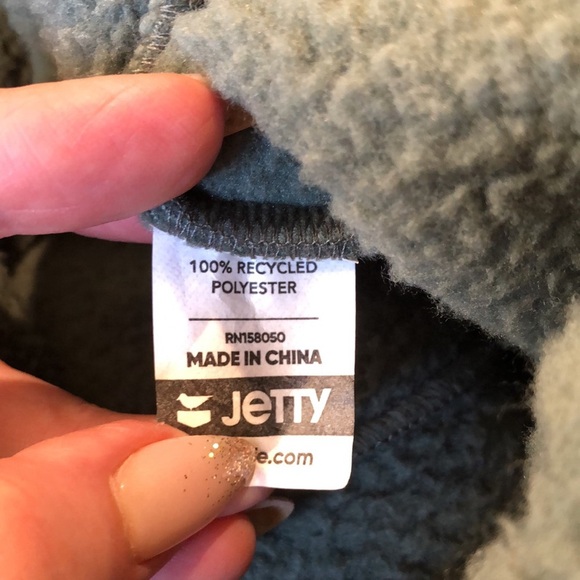 Jetty Pines pullover fleece jacket 3/4 snap front 3 pocket M - Picture 8 of 8